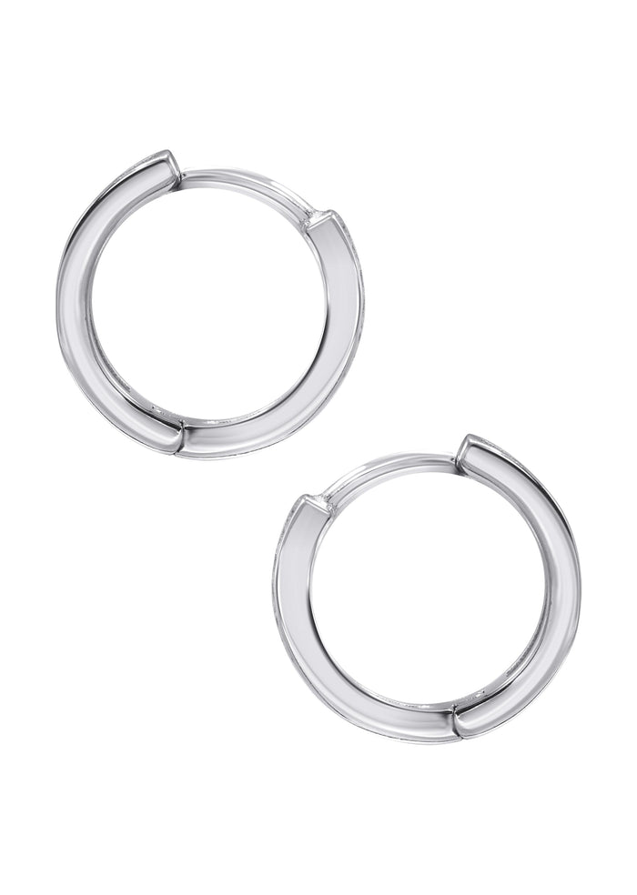 Mens Jewelry - Silver Round Iced Out VVS Stud Earrings for Men | Appx. 1.5 Grams