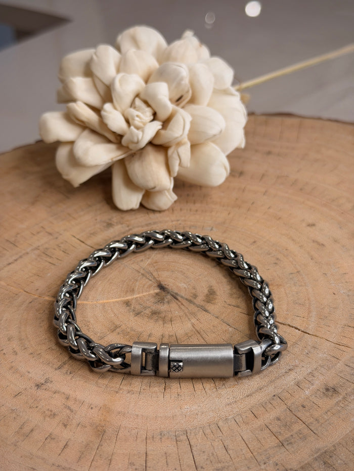 Men’s Silver Bar Link Bracelet