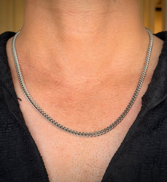 Men's Silver Double Rope Chain
