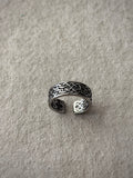Men's Silver Double‑Line Band Ring