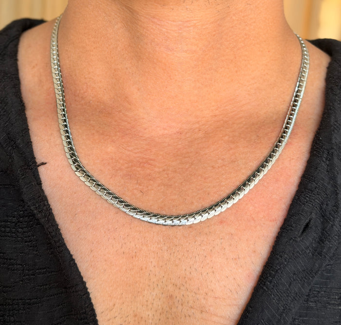 Men's Silver Snake Link Chain