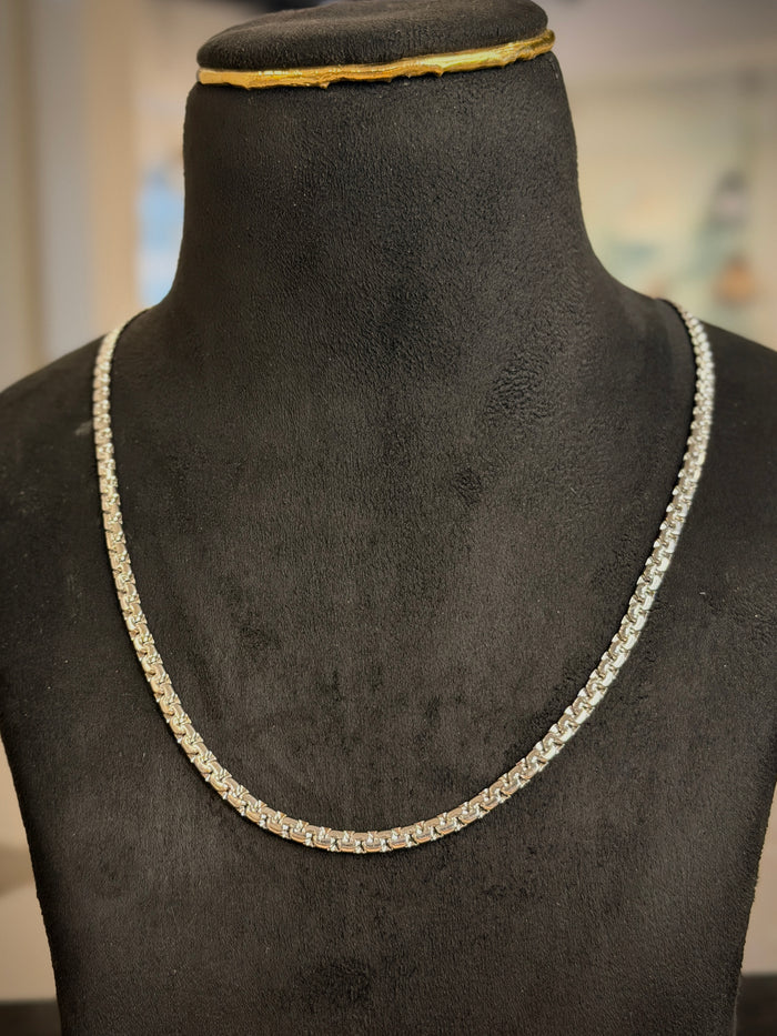 Men's Silver Woven Link Chain