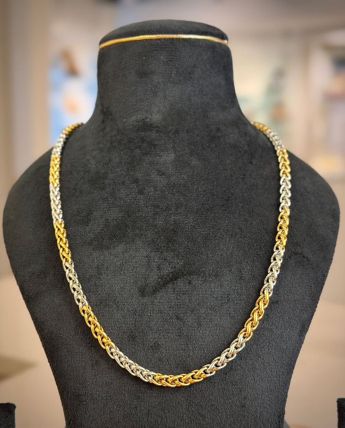 Men's Two‑Tone Byzantine Chain