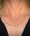 Men's Two‑Tone Snake Link Chain