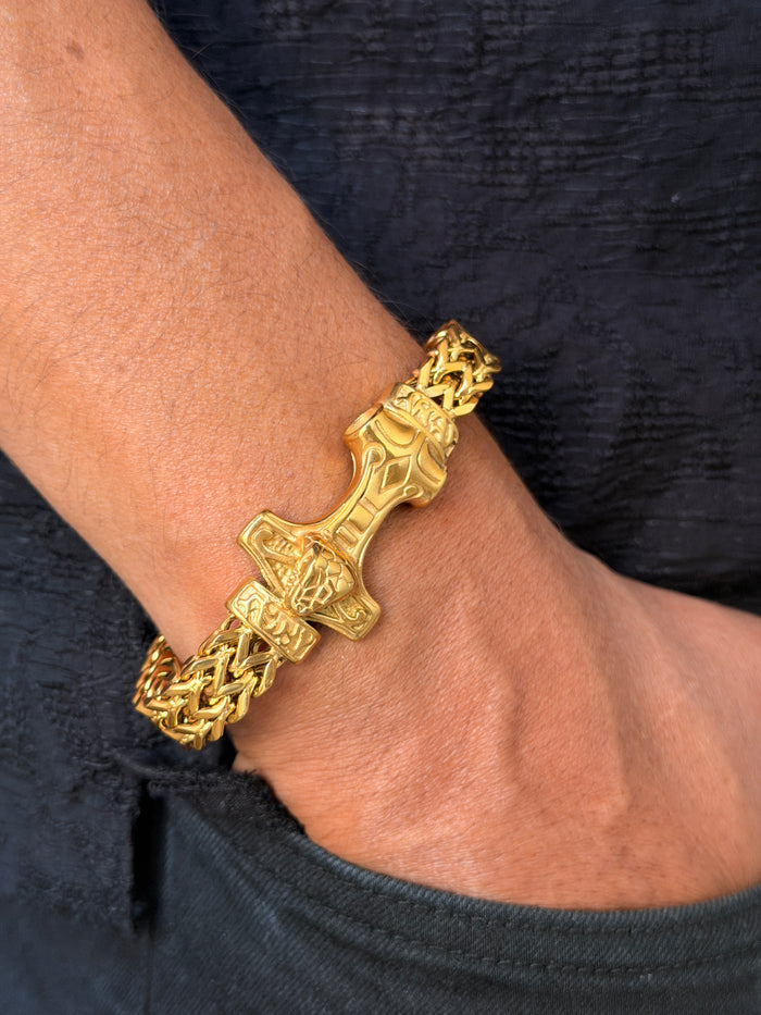 Men's Viking Hammer Chain Bracelet