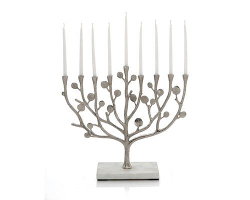 Michael Aram Botanical Silver Menorah