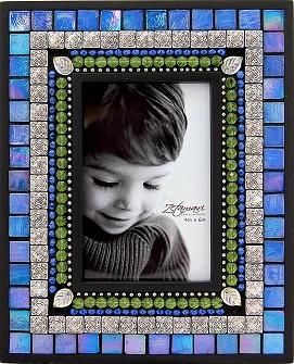 Mosaic Glass and Tile Frame - 4x6