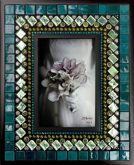 Mosaic Glass and Tile Frame - 4x6
