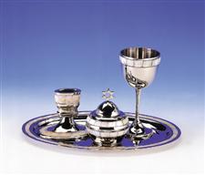 Mother-of-pearl And Nickel Havdala Set