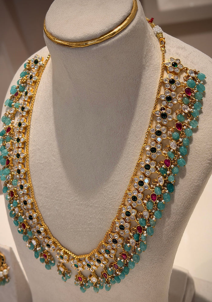 Multicolor Floral Jadau Necklace