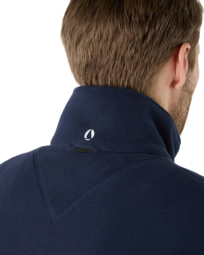 Navy Coloured Musto Mens Evo Polartec 200 Fleece Jacket on white background #colour_navy