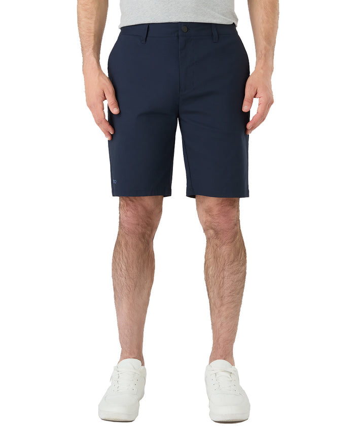 Navy Coloured Musto Mens RIB Fast Dry Shorts On A White Background #colour_navy
