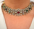 Navratna Floral Choker Necklace Set