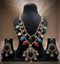 Navratna Gems Fusion Necklace Set
