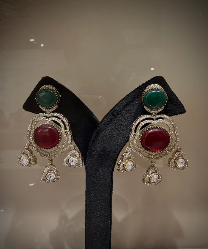 Navratna Gems Fusion Necklace Set