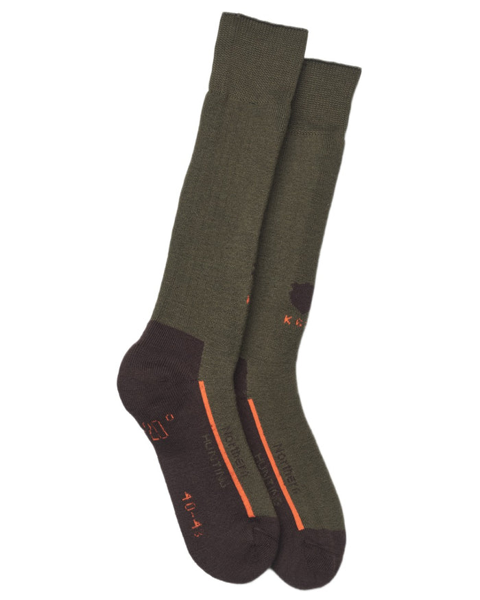 Dark Green coloured Northern Hunting K600 Extra Warm Hunting Socks on white background #colour_dark-green