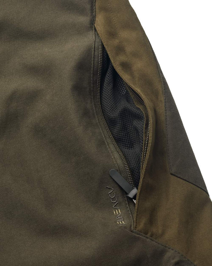Green coloured Northern Hunting Mens Hakan Bark Waterproof Hunting Trousers on white background #colour_green