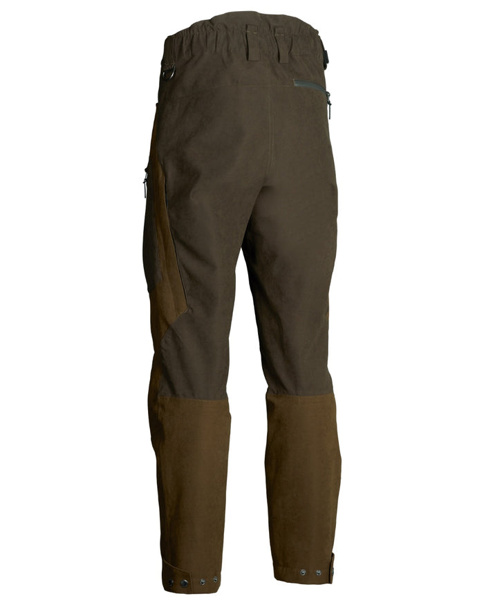 Green coloured Northern Hunting Mens Hakan Bark Waterproof Hunting Trousers on white background #colour_green