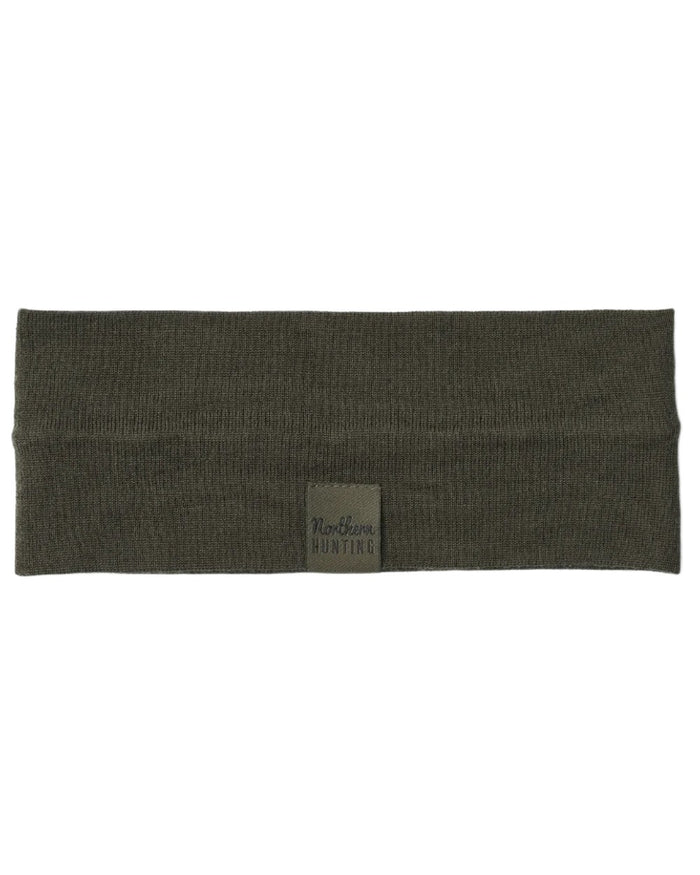 Dark Green coloured Northern Hunting Norr Rak Merino Headband on white background #colour_dark-green