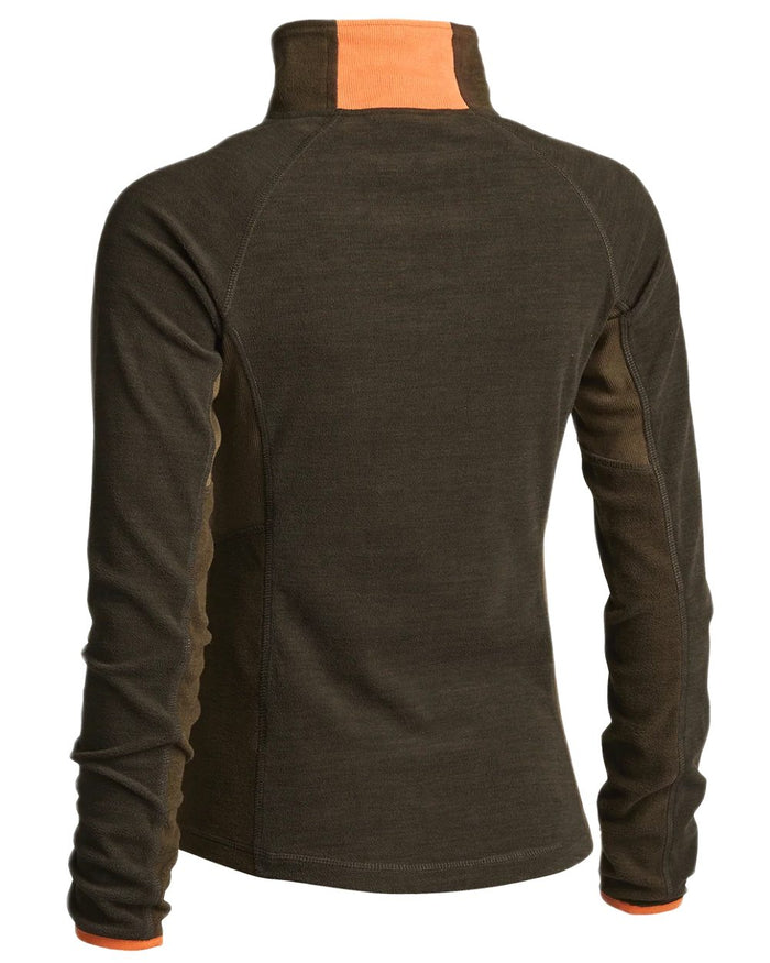 Brown coloured Northern Hunting Womens Revna Baselayer Top on white background #colour_brown