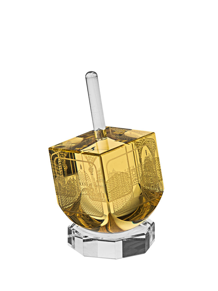 Old Jerusalem Crystal Dreidel