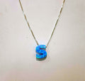 Opal & Sterling Letter Necklace