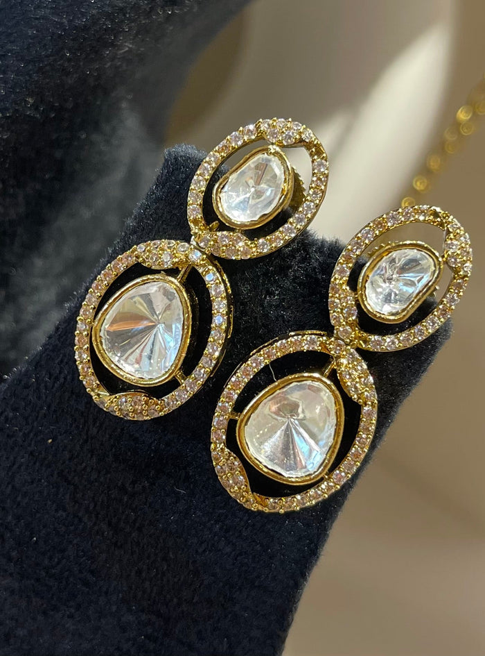 Opulent Moissanite Polki Necklace Set