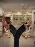 Peacock Crystal Cascade Dangle Earrings