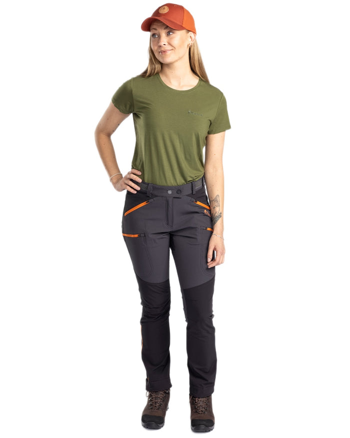 Pine Green coloured Pinewood Womens Active Fast-Dry T-Shirt on white background #colour_pine-green
