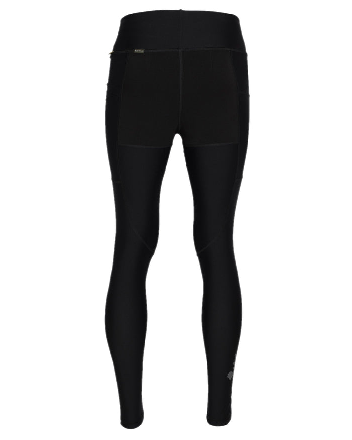 Black Coloured Pinewood Womens Finnveden Active Tights 2.0 on white background #colour_black