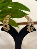 Polki Statement Earrings with Ear Cuffs