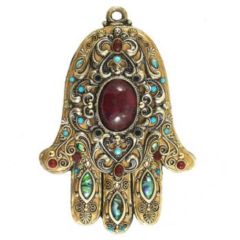 Poppy Jasper Wall Hamsa