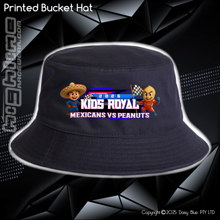 Printed Bucket Hat - JQMV Kids Royal 2026