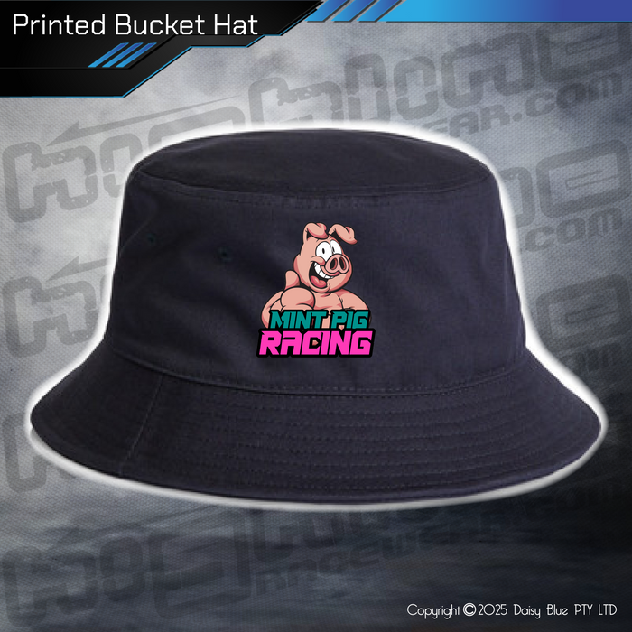 Printed Bucket Hat - Mint Pig 2025