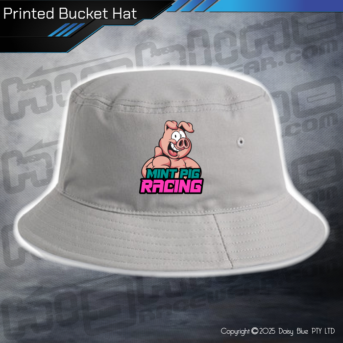 Printed Bucket Hat - Mint Pig 2025