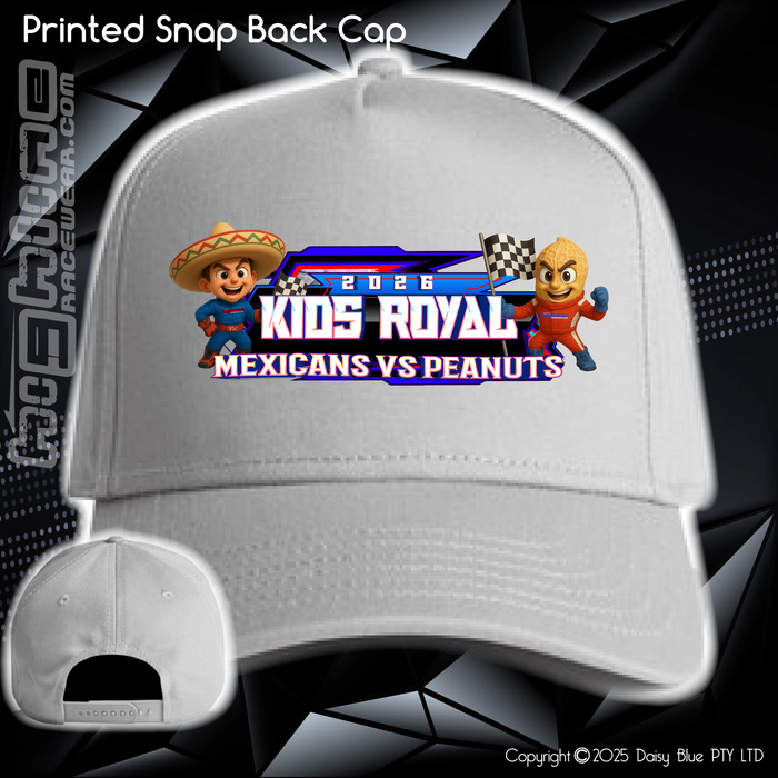 Printed Snap Back CAP - JQMV Kids Royal 2026