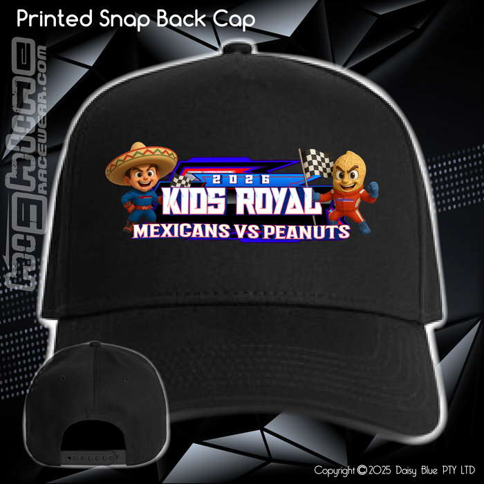 Printed Snap Back CAP - JQMV Kids Royal 2026