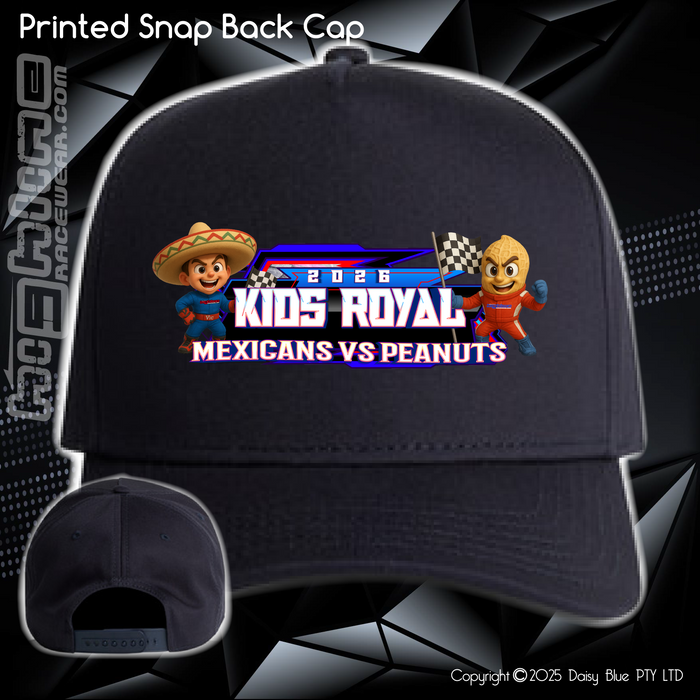 Printed Snap Back CAP - JQMV Kids Royal 2026