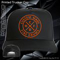 Printed Trucker Cap - Custom Made Fire Drums
