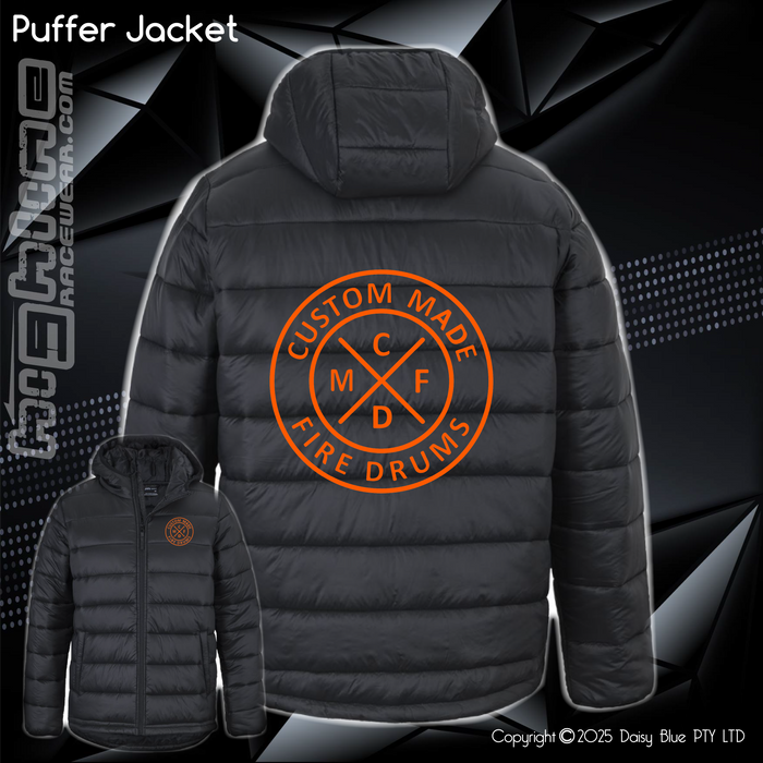 Puffer Jacket - Custom Made Fire Drums