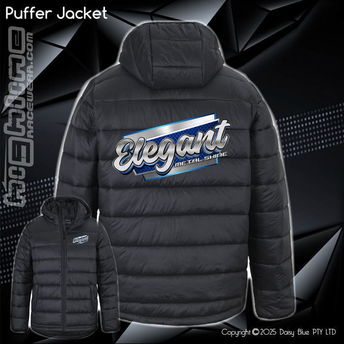 Puffer Jacket - Elegant Metal Shine