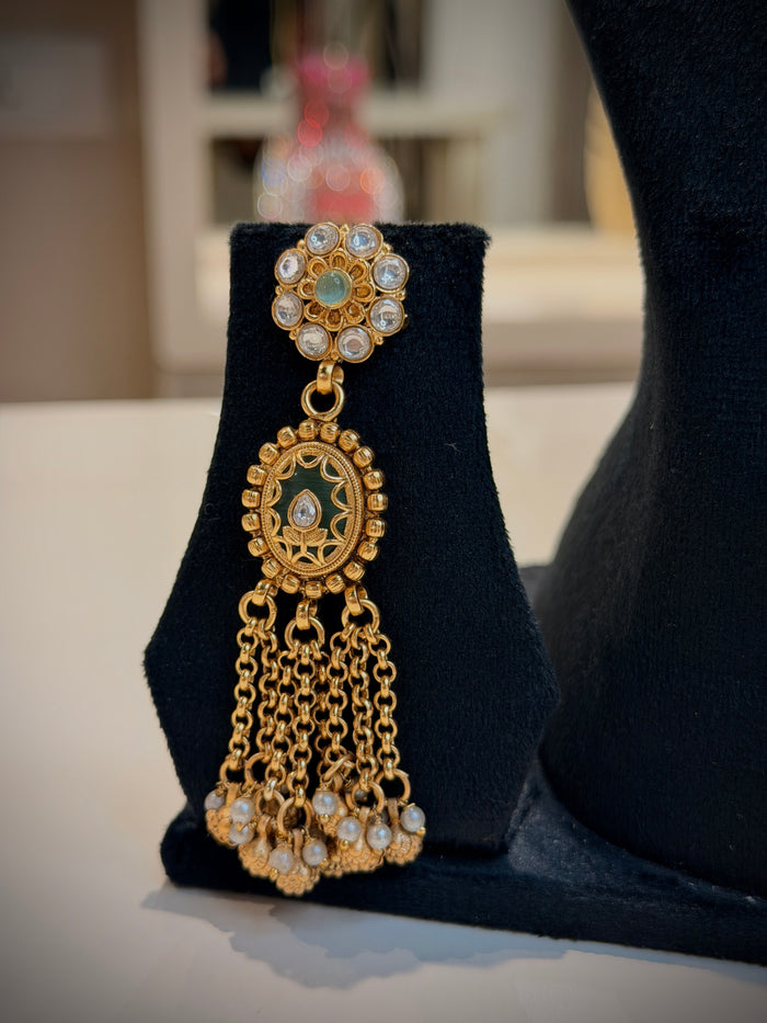 Rajwadi Tassel Designer Choker Necklace Set