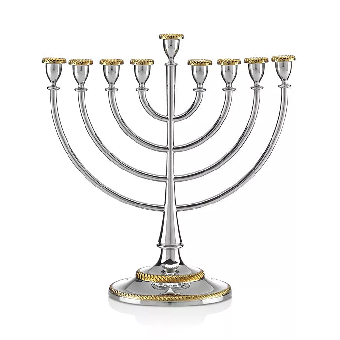 Reed & Barton Roseland Two-Tone Menorah