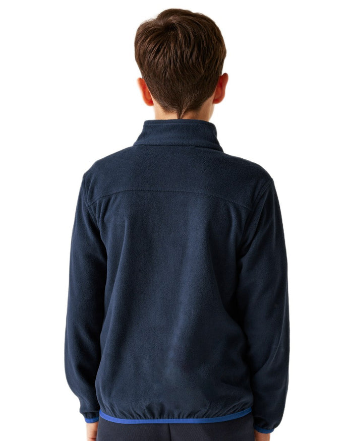 Navy coloured Regatta Professional Childrens Full Zip Micro Fleece Jacket on white background #colour_navy