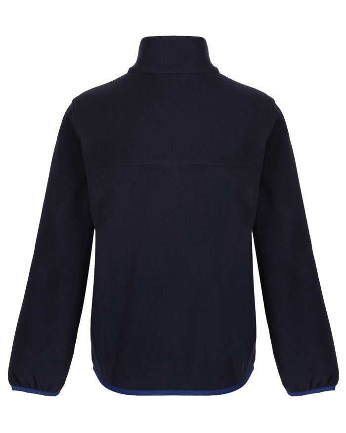 Navy coloured Regatta Professional Childrens Full Zip Micro Fleece Jacket on white background #colour_navy