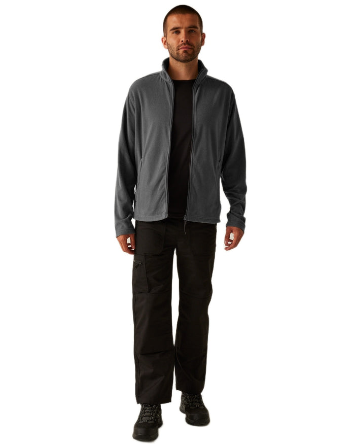 Seal Grey coloured Regatta Professional Mens Classic Full Zip Lightweight Microfleece Jacket on white background #colour_seal-grey