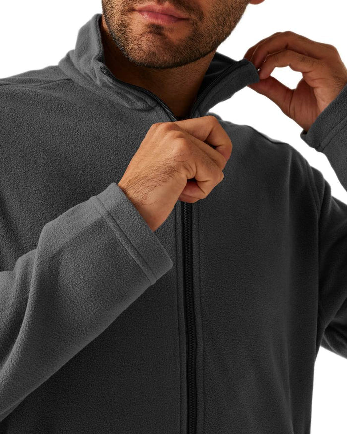 Seal Grey coloured Regatta Professional Mens Classic Full Zip Lightweight Microfleece Jacket on white background #colour_seal-grey