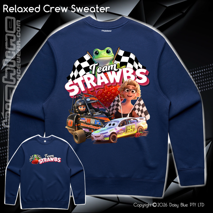Relaxed Crew Sweater - Strawbs