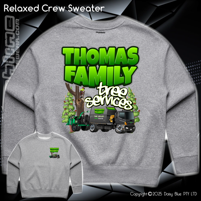 Relaxed Crew Sweater - Thomas Family Tree Services