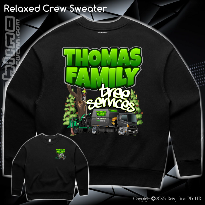 Relaxed Crew Sweater - Thomas Family Tree Services